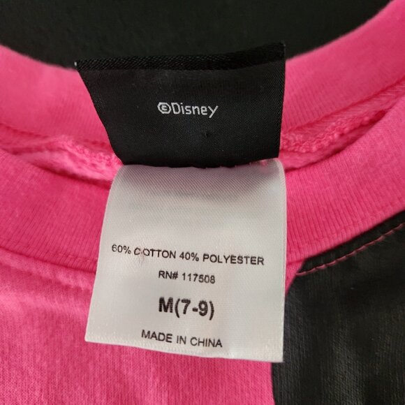 Disney Minnie Mouse Pullover Sweatshirt Pink Juniors Size Medium 7-9 Soft EUC - Picture 8 of 13